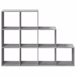 vidaXL Room Divider Bookcase Storage Shelf Book Rack Bookshelf Engineered Wood - grey sonoma, 137,5 x 29 x 103,5 cm - Additional view 4