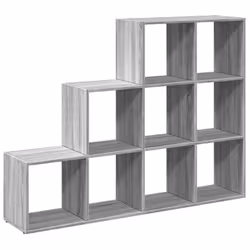 vidaXL Room Divider Bookcase Storage Shelf Book Rack Bookshelf Engineered Wood - grey sonoma, 137,5 x 29 x 103,5 cm - Additional view 6