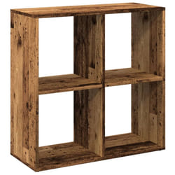 vidaXL Room Divider Bookcase Book Rack Bookshelf Engineered Wood - old wood, 69.5 x 29 x 69.5 cm