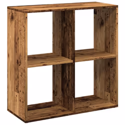 vidaXL Room Divider Bookcase Book Rack Bookshelf Engineered Wood - old wood, 69.5 x 29 x 69.5 cm - Additional view 6