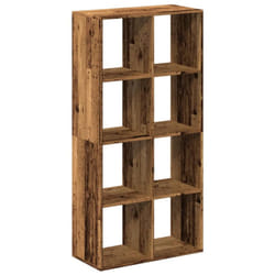 vidaXL Room Divider Bookcase Book Rack Bookshelf Engineered Wood - old wood, 69.5 x 29 x 137.5 cm