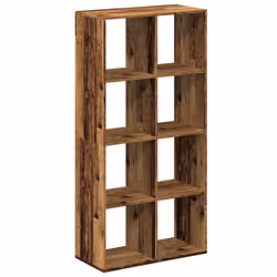 vidaXL Room Divider Bookcase Book Rack Bookshelf Engineered Wood - old wood, 69.5 x 29 x 137.5 cm - Additional view 6