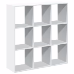 vidaXL Room Divider Bookcase Book Rack Bookshelf Engineered Wood - white, 102 x 29 x 103.5 cm
