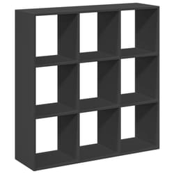 vidaXL Room Divider Bookcase Book Rack Bookshelf Engineered Wood - black, 102 x 29 x 103.5 cm