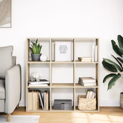 vidaXL Room Divider Bookcase Book Rack Bookshelf Engineered Wood - sonoma oak, 102 x 29 x 103.5 cm