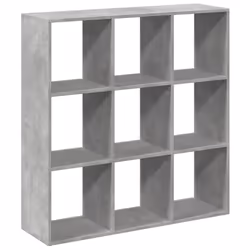 vidaXL Room Divider Bookcase Book Rack Bookshelf Engineered Wood - concrete grey, 102 x 29 x 103.5 cm