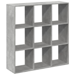 vidaXL Room Divider Bookcase Book Rack Bookshelf Engineered Wood - concrete grey, 102 x 29 x 103.5 cm