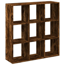 vidaXL Room Divider Bookcase Book Rack Bookshelf Engineered Wood - smoked oak, 102 x 29 x 103.5 cm