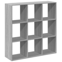 vidaXL Room Divider Bookcase Book Rack Bookshelf Engineered Wood - grey sonoma, 102 x 29 x 103.5 cm