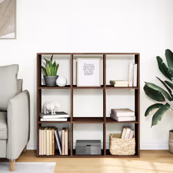 vidaXL Room Divider Bookcase Book Rack Bookshelf Engineered Wood - brown oak, 102 x 29 x 103.5 cm
