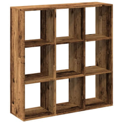 vidaXL Room Divider Bookcase Book Rack Bookshelf Engineered Wood - old wood, 102 x 29 x 103.5 cm