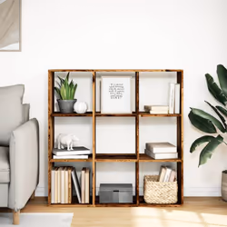 vidaXL Room Divider Bookcase Book Rack Bookshelf Engineered Wood - old wood, 102 x 29 x 103.5 cm