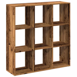vidaXL Room Divider Bookcase Book Rack Bookshelf Engineered Wood - old wood, 102 x 29 x 103.5 cm - Additional view 6