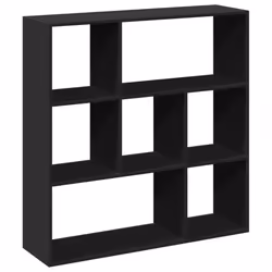 VidaXL 858049, Black, 7 shelves, Wood, Wood, 70 kg, 10 kg