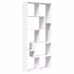 vidaXL Room Divider Bookcase Shelf Bookshelf Engineered Wood - white