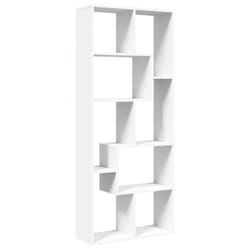 vidaXL Room Divider Bookcase Shelf Bookshelf Engineered Wood - white