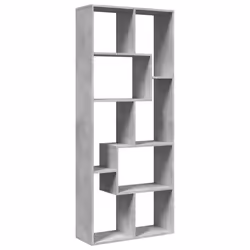 VidaXL 858078, Grey, 8 shelves, Wood, Wood, 100 kg, 10 kg