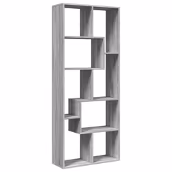 VidaXL 858080, Grey, Oak, 8 shelves, Wood, Wood, 100 kg, 10 kg