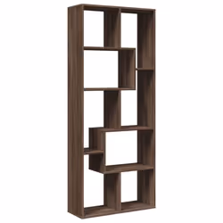 vidaXL Room Divider Bookcase Shelf Bookshelf Engineered Wood - brown oak