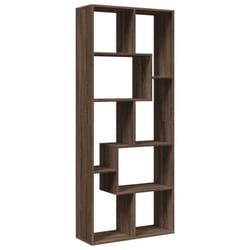 vidaXL Room Divider Bookcase Shelf Bookshelf Engineered Wood - brown oak