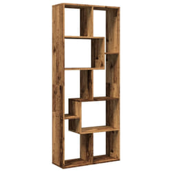 vidaXL Room Divider Bookcase Shelf Bookshelf Engineered Wood - old wood