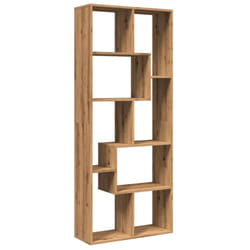 vidaXL Room Divider Bookcase Shelf Bookshelf Engineered Wood - artisan oak