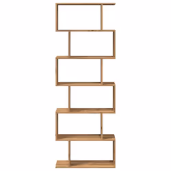 vidaXL Room Divider Bookcase 6-Tier Shelf Bookshelf Engineered Wood - artisan oak, 70 x 24 x 193 cm - Additional view 4