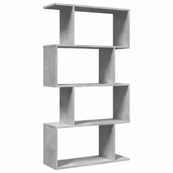 vidaXL Room Divider Bookcase 6-Tier Shelf Bookshelf Engineered Wood - concrete grey, 70 x 24 x 129 cm - Additional view 6
