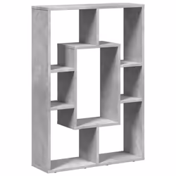 VidaXL 858141, Grey, 7 shelves, Wood, Wood, 60 kg, 630 mm