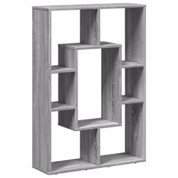 VidaXL 858143, Grey, Oak, 7 shelves, Wood, Wood, 60 kg, 630 mm
