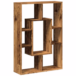 vidaXL Bookcase Bookshelf Rack Storage Cabinet Engineered Wood - old wood
