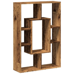 vidaXL Bookcase Bookshelf Rack Storage Cabinet Engineered Wood - old wood