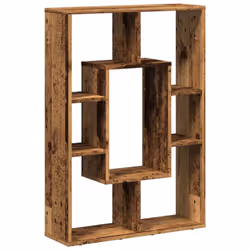 vidaXL Bookcase Bookshelf Rack Storage Cabinet Engineered Wood - old wood - Additional view 6