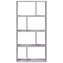 vidaXL Bookcase Bookshelf Storage Cabinet Book Stand Book Rack Engineered Wood - grey sonoma, 60 x 20 x 120 cm - Additional view 4