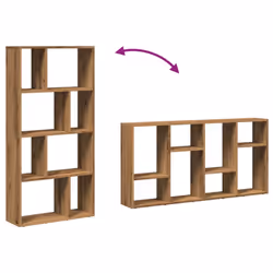 vidaXL Bookcase Bookshelf Storage Cabinet Book Stand Book Rack Engineered Wood - artisan oak, 60 x 20 x 120 cm - Additional view 7