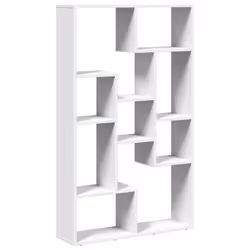 VidaXL 858156, White, 9 shelves, Wood, Wood, 100 kg, 720 mm