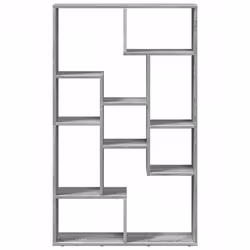 vidaXL Bookcase Bookshelf Storage Cabinet Book Stand Book Rack Engineered Wood - grey sonoma, 72 x 20 x 120 cm - Additional view 4