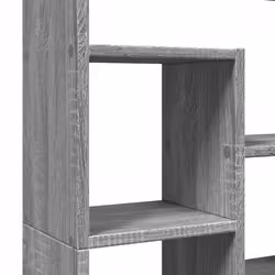 vidaXL Bookcase Bookshelf Storage Cabinet Book Stand Book Rack Engineered Wood - grey sonoma, 72 x 20 x 120 cm - Additional view 8