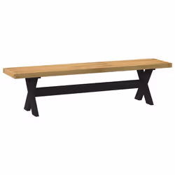 vidaXL Dining Bench Hall Dining Room Seat Kitchen Bench NOAIN Solid Wood Pine - X-Shaped - Additional view 4