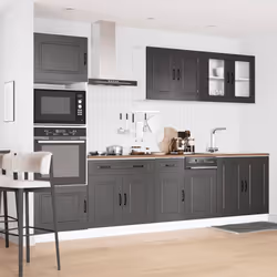 vidaXL 7 Piece Kitchen Cabinet Set Kalmar Grey Sonoma Engineered Wood - black - Additional view 2