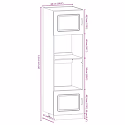 vidaXL 7 Piece Kitchen Cabinet Set Kalmar Grey Sonoma Engineered Wood - black - Additional view 9