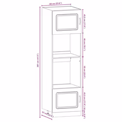 vidaXL 7 Piece Kitchen Cabinet Set Kalmar Grey Sonoma Engineered Wood - high gloss white - Additional view 9