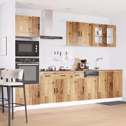 vidaXL 7 Piece Kitchen Cabinet Set Kalmar Grey Sonoma Engineered Wood - old wood