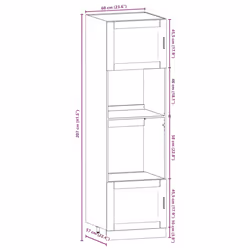 vidaXL 7 Piece Kitchen Cabinet Set Kalmar Sonoma Oak Engineered Wood - black - Additional view 9