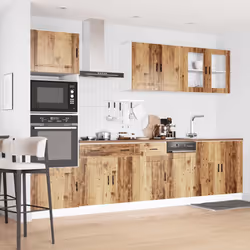 vidaXL 7 Piece Kitchen Cabinet Set Kalmar Sonoma Oak Engineered Wood - old wood