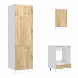 vidaXL Kitchen Cabinet Set 7 Piece Cupboard Storage Cabinet Engineered Wood - sonoma oak - Additional view 4