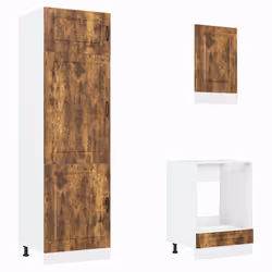 vidaXL Kitchen Cabinet Set 7 Piece Cupboard Storage Cabinet Engineered Wood - smoked oak - Additional view 4
