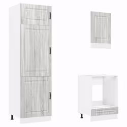 vidaXL Kitchen Cabinet Set 7 Piece Cupboard Storage Cabinet Engineered Wood - grey sonoma - Additional view 4