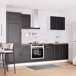 vidaXL 7 Piece Kitchen Cabinet Set Kalmar Old Wood Engineered Wood - black - Additional view 2