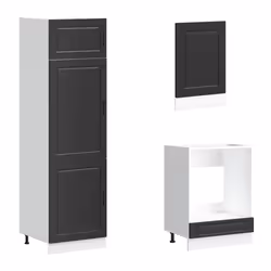 vidaXL 7 Piece Kitchen Cabinet Set Kalmar Old Wood Engineered Wood - black - Additional view 4